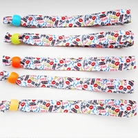 Perle de verrouillage coulissante en plastique haute sécurité pour bracelet tissé textile de festival, fermeture de bracelet de fête