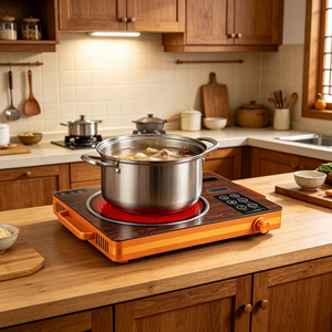 Horno Cuadrado de Calefacción por Infrarrojos Lejanos con Carcasa de Plástico, Un Solo Quemador, Operación Manual - Calienta Rápidamente, Eficientemente y de Alta Potencia - Product Image 1