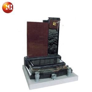 Lapide Militare in Granito Rosso e Nero di Alta Qualità, Pietra Tombale per Soldati, Tombe <span class=keywords><strong>dei</strong></span> Martiri Rivoluzionari per Memoriali - Product Image 2