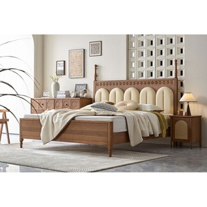 2025 Manufacturer Wholesale American Modern Classic <b>Solid</b> Wood Bedroom Set Hand Storage <b>Bed</b> Furniture A91# Hand <b>Wooden</b> Be - Product Image 5
