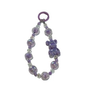 Chaîne <span class=keywords><strong>de</strong></span> <span class=keywords><strong>téléphone</strong></span> <span class=keywords><strong>portable</strong></span> en acrylique avec perles, motif ours <span class=keywords><strong>de</strong></span> dessin animé mignon, universelle, colorée, étanche, anti-perte, vente en gros - Product Image 3