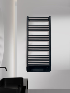 Sèche-serviettes électrique 2100W à économie d'énergie, avec ventilateur, contrôlable par application, design plat et droit en métal, à poser au sol ou mural - Product Image 4