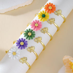 Gold Plated Floral Bee Design Open <strong>Bracelet</strong> for Women Creative Zouchrysanthemum Fashion Bangles Personality <strong>Touch</strong> for <strong>Couples</strong> - Product Image 1