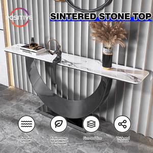 Ánh sáng sang trọng màu xám thép carbon lối vào bảng tối giản sảnh khách sạn trang trí thiêu kết đá góc bảng KZY-Z43 - Product Image 2