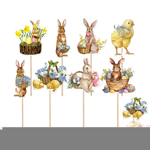 Decoraciones para Cupcakes de Conejito de Pascua, Adornos para Pasteles y Postres de <span class=keywords><strong>Feliz</strong></span> Pascua para Adolescentes, Suministros de Decoración para Fiestas de <span class=keywords><strong>Cumpleaños</strong></span> - Product Image 1