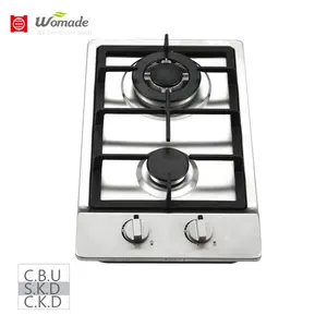 Placa de cocina con placas de gas, hornillo de gas pequeño, GLP/NG, 2 quemadores, muy vendido