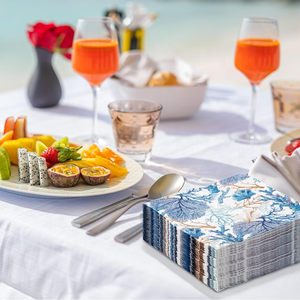 Nhà Máy Bán Buôn San Hô In Tùy Chỉnh Giấy Khăn Ăn Với Logo Cho Đám Cưới Nhà Hàng Serviettes Đảng Mô - Product Image 5