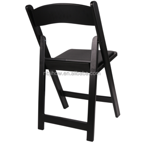 راتنج أسود مبطن مقعد درجة تجارية للأماكن الداخلية والخارجية لتناول الطعام الفناء مطعم حديقة الشاطئ حفلات الزفاف - Product Image 2