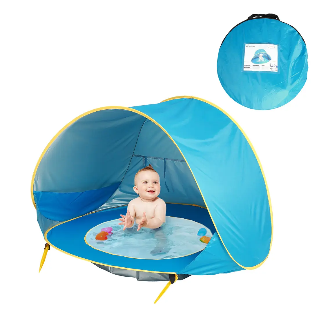 Feistel Kinderen Waterdichte Pop Up Zon Uv-Bescherming Sunshelter Baby Beach Tent Met Zwembad