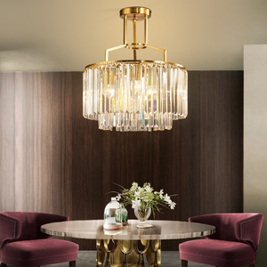 Modern Neoclassical All-Copper Crystal Chandelier <b>Light</b> Luxury for Living Room Bedroom Study <b>Dining</b> Room Villa Lobby Hotel E26 - Product Image 4