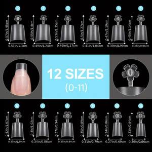 240 Uds FORMA DE <span class=keywords><strong>Ballet</strong></span> <span class=keywords><strong>media</strong></span> cubierta puntas de uñas de Gel suave 12 tamaños ataúd corto acrílico uñas postizas - Product Image 5
