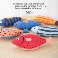 Petit jouet à mâcher pour chat, chatnip, simulation de poisson, auto-divertissement, soulage l'ennui, résistant aux morsures, teaser pour animaux de compagnie, vente en gros de jouets pour chats