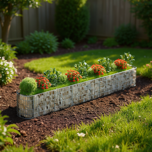 Jardinière surélevée en gabion 185x19.7x19.7 pouces en fer galvanisé pour légumes - Product Image 2