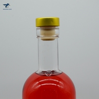 Pistolet carré unique vide mini vide 100ml 500ml 750ml 1000ml gin whisky tequila vodka spiritueux liqueur bouteille en verre avec bouchons