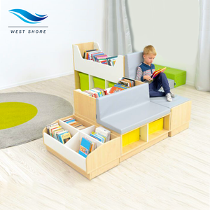 Montessori <span class=keywords><strong>3</strong></span>-in-1 Mềm Độn Sofa Tủ Hiện Đại Đầu Học Tập Lớp Học Đồ Nội Thất Cho Nhà Trẻ Mầm Non Vườn Ươm Lưu Trữ - Product Image 1