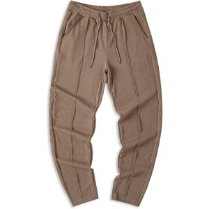 Pantalon décontracté pour homme FOXA, léger, extensible, en tricot côtelé, coupe ajustée, fuselé, avec poches, respirant, en coton et élasthanne - Product Image 4