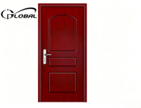 Modern Classic Solid Wood Interior Room Door Red Mahogany Wooden Door for Luxury Villa and Hotel