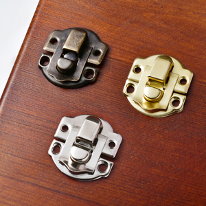 Cierre de pestillo de caja de Metal Vintage para pequeñas cajas de regalo de madera, estuches de joyería, cajas artesanales hebilla de Hardware - Product Image 1