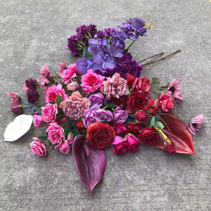 Hot Hồng Rose Silk <span class=keywords><strong>Flowers</strong></span> Cho Đám Cưới Hoa Mẫu Đơn Trung Tâm Các Loại Khác Nhau Hoa Hồng - Product Image 3