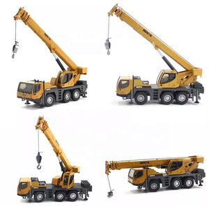 In lega di metallo pressofuso ingegneria gru camion con gru modello giocattoli Van SJY-1702 1/50 veicolo di costruzione due cabina torre pneumatico - Product Image 1