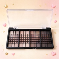 Palette de maquillage carrée noire populaire multi-compartiments vide et durable pour la fabrication d'échantillons cosmétiques de marque