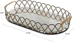 Plateau de service en métal anti-rayures de haute qualité, multi-usages, pour bougies, parfums, cuisine, bureau, bar, fêtes, en gros - Product Image 3