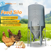 Silo in Acciaio BST da 30 Tonnellate per Allevamenti Avicoli, Stoccaggio Cereali, Sistema di Alimentazione Chicchi di Caffè, Spessore 1,2 mm, 1 Anno di Garanzia, Personalizzabile Digitalmente