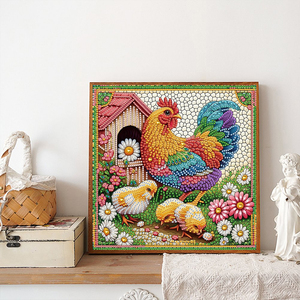 Haute qualité 30x30cm bricolage <span class=keywords><strong>coq</strong></span> diamant <span class=keywords><strong>peinture</strong></span> spéciale en forme 5D acrylique créatif Animal diamant <span class=keywords><strong>peinture</strong></span> pour la décoration de la maison - Product Image 1