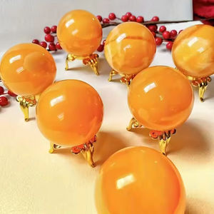 Esfera de Cristal de Naranja Natural al por Mayor - Superficie Lisa y Brillante, Bola Decorativa de Piedra para el Hogar, Oficina, Acuario y Decoración de Fiestas - Product Image 4