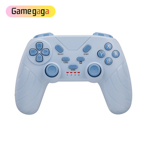 คอนโทรลเลอร์เกมไร้สาย X6 พร้อมที่วางโทรศัพท์ จอยสติ๊กเกมส์สั่นสะเทือน สำหรับ Android IOS NS2 P4 กดปุ่มเดียวเล่นต่อเนื่อง TURBO แบตเตอรี่ 600mAh - Product Image 1