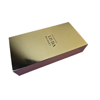 Juego de botellas de vino y whisky de cartón dorado con logotipo de diseño de lujo personalizado caja de presentación de embalaje de cajón de regalo