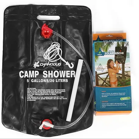 Складная сумка на солнечной батарее для кемпинга с подогревом горячей воды, черный пластиковый нагревательный душ для кемпинга, пешего туризма, улицы