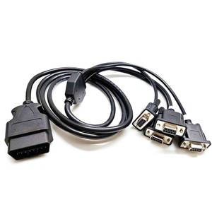 Cáp Nối Tiếp 16 Chân <span class=keywords><strong>OBD</strong></span> <span class=keywords><strong>OBD</strong></span> II OBD2 Sang <span class=keywords><strong>RS232</strong></span> VGA D-SUB 9 DB9 4 Cổng Cái 5 Chiều Để Chẩn Đoán Xe Hơi - Product Image 3