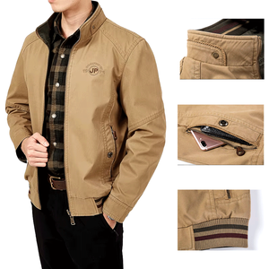 เสื้อแจ็คเก็ตผู้ชายแบบย้อนกลับได้เสื้อโค้ทผ้าฝ้าย100% กันน้ำกันลมลำลองสำหรับกลางแจ้ง - Product Image 2