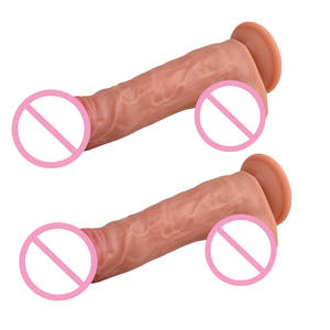 Dildo Getar Dildo Silikon, Vibrator Dildo Ayunan Realistis Besar Buatan untuk Pemanasan - Product Image 1