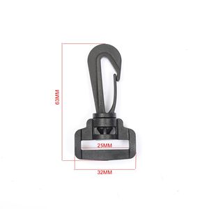 Domai <b>Plastic</b> Swivel <b>Hook</b> Clasp Bag Accessories Luggage <b>Hooks</b> Black 5 Pack - Product Image 3