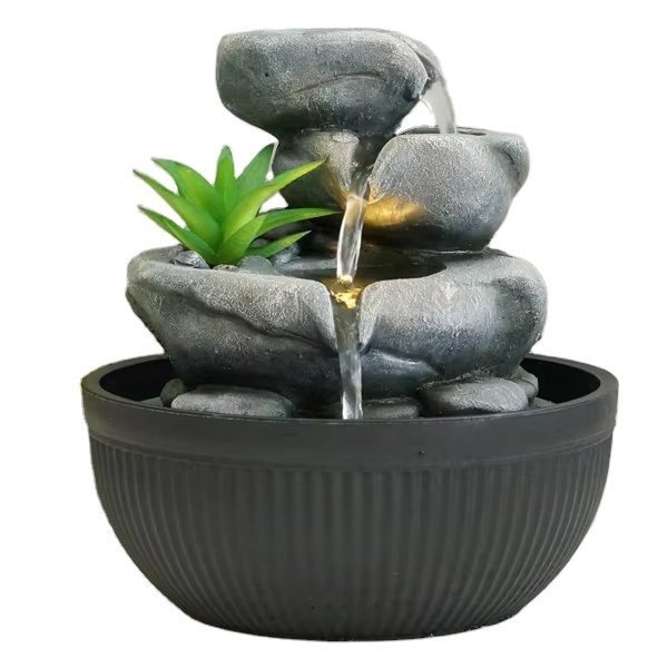 Solar Fountain for Bird Bath, 10 Nozzles, Resin Granite Rock, Outdoor/Pond Use