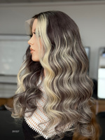 Perruque Lace Front SHY 13x5 en Cheveux Humains de Qualité Export, Raie Profonde, Fabrication Usine