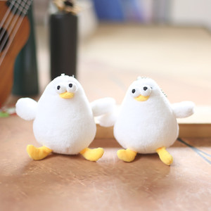Portachiavi in peluche a forma di pollo grasso e simpatico, anatra o gabbiano, morbido giocattolo imbottito - Product Image 3