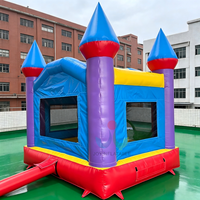Château gonflable multicolore pour toute l'année, gonflage rapide, maison de jeu, château sauteur arc-en-ciel, location pour fêtes en extérieur et jeux dans le jardin