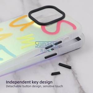 Logo <span class=keywords><strong>personnalisé</strong></span> DIY <span class=keywords><strong>photo</strong></span> arc-en-ciel dégradé laser <span class=keywords><strong>coque</strong></span> de téléphone pour iphone 16 15 16 11 12 13 14 pro max - Product Image 5