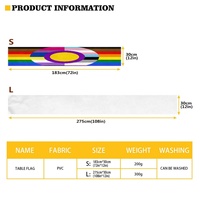 Chemin de table personnalisé à motif LGBTQIA, imprimé sur le thème de l'arc-en-ciel gay, adapté à la table à manger à la maison et à la décoration du comptoir de cuisine pour les fêtes