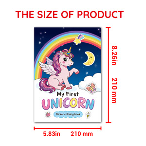Livre de coloriage et de peinture créatif pour filles : 12 images à coller, thème <span class=keywords><strong>Licorne</strong></span> et Magie, jeu amusant et activité cérébrale - Product Image 5