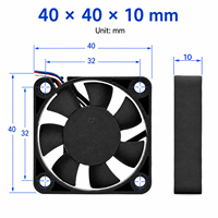 Ventilador Original ADDA 4010 DC 12V 0.10A 40X40X10MM 4CM con Doble Rodamiento de Bolas, Control de Temperatura PWM, Alto Flujo de Aire AD0412HB-G7B para Inversor