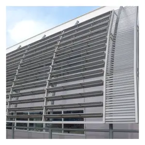 High Quality 6063-T5 Aluminum Alloy Aerofoil Shutter Horizontal Vertical Design Sunshade Louver with Different Operation Ways