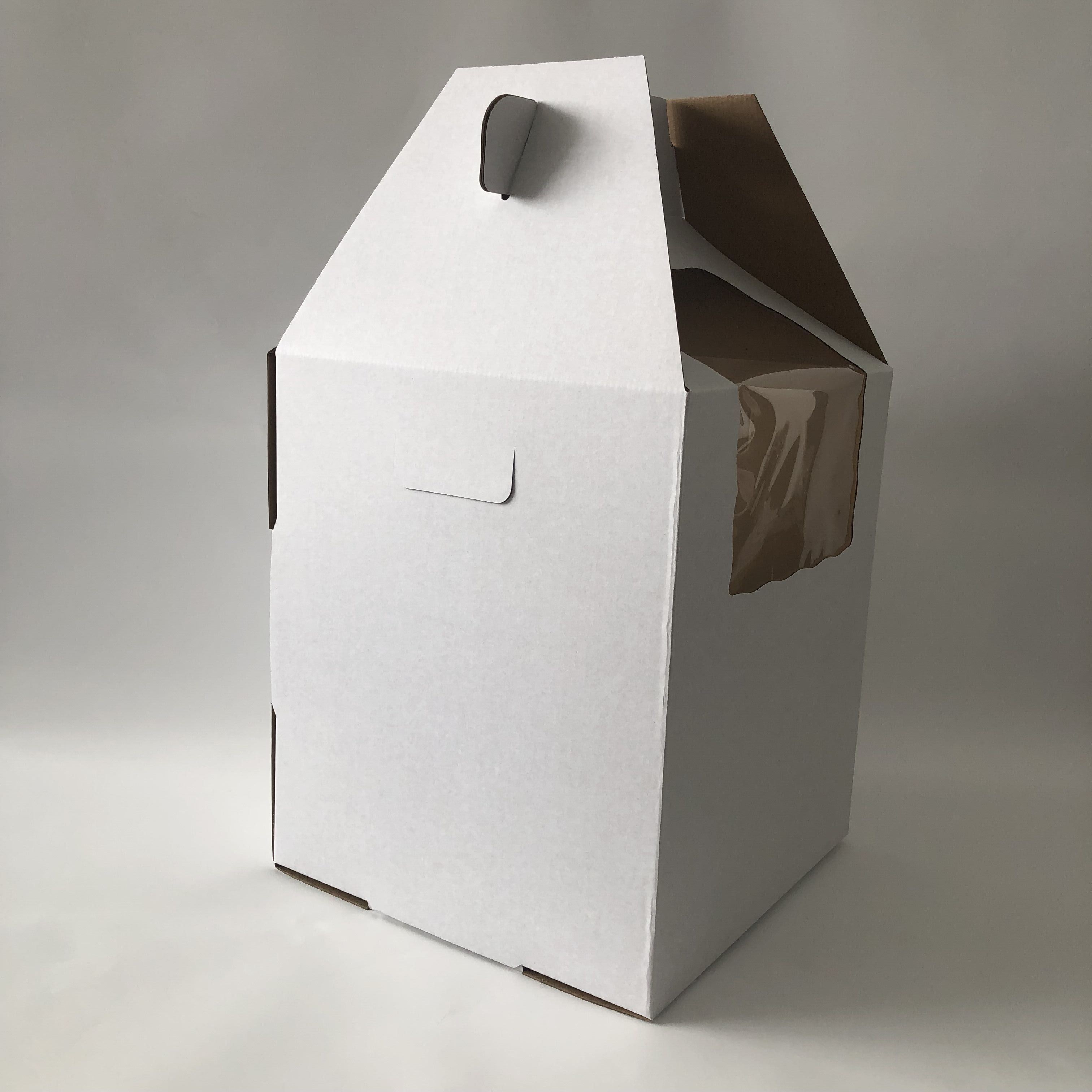 clear cake box double