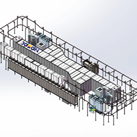 Système de pulvérisation robotisé à haute productivité, système de revêtement entièrement automatique, ligne de revêtement électrostatique en poudre