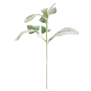 Pianta verde artificiale floccato <span class=keywords><strong>di</strong></span> <span class=keywords><strong>agnello</strong></span> foglie <span class=keywords><strong>di</strong></span> <span class=keywords><strong>orecchio</strong></span> stelo per la casa mazzi <span class=keywords><strong>di</strong></span> nozze disposizione tavolo vaso arredamento - Product Image 2