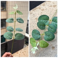 Aksesoris Rangkaian Bunga Eucalyptus Sutra untuk Pernikahan dan Thanksgiving, Daun Uang Tunggal, Buket, Dekorasi Rumah, Tahan Lama