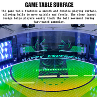 Machine d'arcade compétitive pour 2 joueurs avec jeu multi-balles, affichage des scores LED et design de table de sport interactive